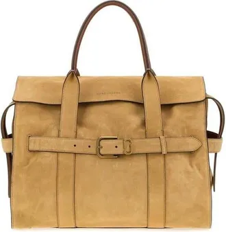 Marc Jacobs Beige Suede Large The Dakota Shopping Bag Sahara Borse A Mano