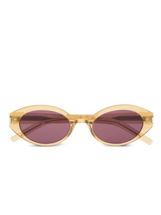 Saint Laurent Eyewear oval-frame sunglasses - Neutrals