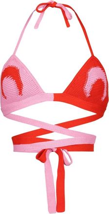 Marine Serre Badmode, Dames, Veelkleurig, M, Katoen, Crochet Knit Moon Bra