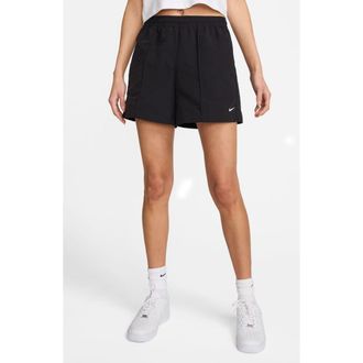 Nike Sportswear Everything Wovens Water Repellent Mid Rise 5-Inch Shorts in Black/White at Nordstrom Rack, Size Medium