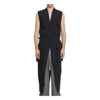 Rick Owens Chaleco Largo de Laboratorio Tower - Jackets - Hombre - Negro - M
