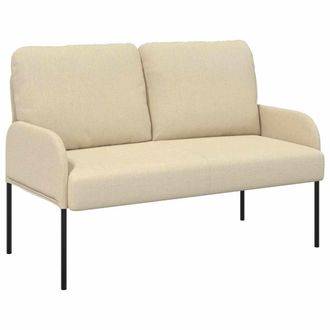 vidaXL Sof&aacute;s Con Coj&iacute;n 110cm Crema Madera Contrachapada Vidaxl