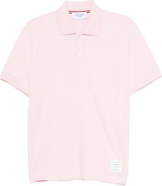 Thom Browne Light Pink Solid Polo