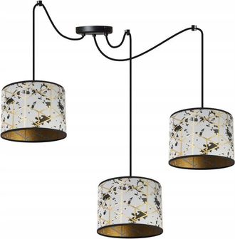 OEM L&aacute;mpara De Techo Colgante, Pantalla Con Estampado De Ara&ntilde;a, Dorada