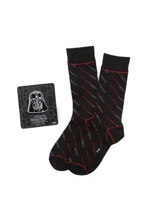 Cufflinks Inc. Lightsaber Crew Socks & Lapel Pin in Black Multi at Nordstrom
