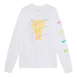 Nike MENS Brandmarks Jdi Casual SportsLong Sleeve White DB6189-100