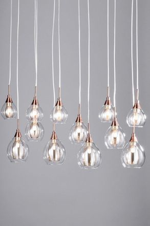 BHS Carmella Diner Pendant Ceiling Light in Copper