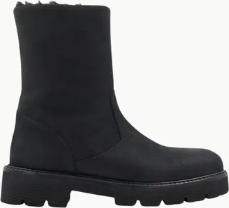 Aquatalia Womens Eloise Suede Boots In Black Nubuck