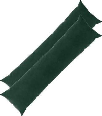 vidaXL Coj&iacute;n Con Almohada Heerlen 2 Uds. Verde Oscuro Terciopelo Vidaxl