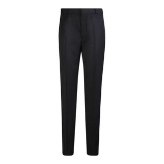Alexander McQueen Zwarte Maatwerk Broek Ss 23 - Heren - Nette broeken - Zwart - M - Wol - Broeken