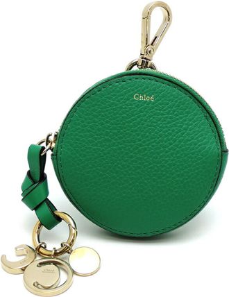 Chloé Green Leather Coin Purse/Coin Case (Pre-Owned)