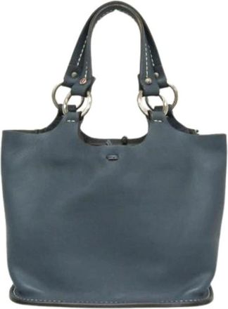 Bally Pre-owned Bucket Bags, female, Blue, Size: ONE SIZE Pre-owned Bucket Bag