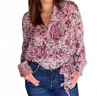 Skies Are Blue Clothing Mystic Tie Top In Mauve