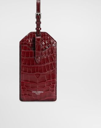 Dolce & Gabbana Alligator Eyewear Case - Man Wallets And Small Leather Goods Purple Onesize