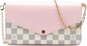 Louis Vuitton 2019 Damier Azur Calfskin Pochette Felicie crossbody bag - women - Calf Leather/Fabric - One Size - Pink