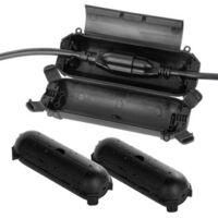 OEM Paquete De 2 Cajas De Conexiones De Seguridad Impermeables Para Exteriores Para Cables, Alargadores Y Protecci&oacute;n De Enchufes, Color Negro - Crezuo
