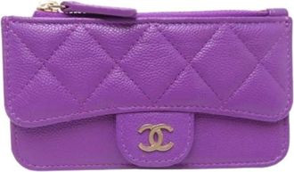 Chanel Pre-owned Wallets, female, Purple, Size: ONE SIZE Pre-owned Vintage Wallet