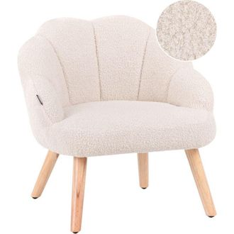 Beliani Beliani - Kids Armchair Upholstered Chair for Children Wooden Legs Light Beige Miland