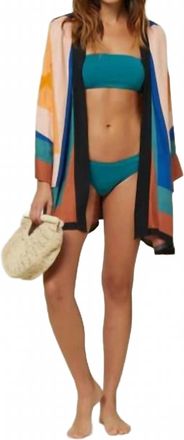 O'Neill Josie Striped Kimono Top In Multicolor