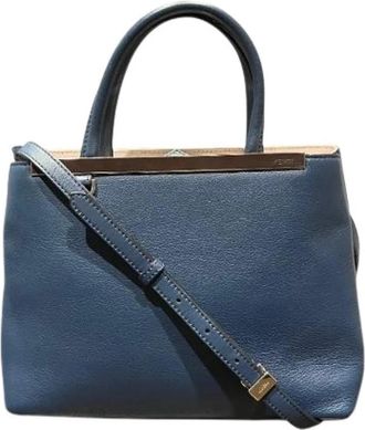 Fendi Pre-owned Petite 2Jours Leder 2way Tas - Dames - Vintage Handtas - Blauw - ONE Size - Leer - Vintage