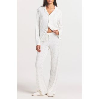 SKIMS Soft Lounge Pajamas in Ivory Pearl Bows Print at Nordstrom, Size X-Large