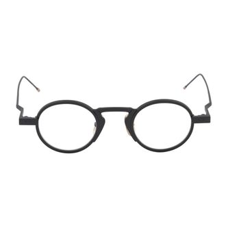 Thom Browne Glasses, unisex, Black, 40 MM, Titanium Round Eyeglasses