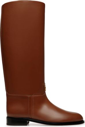 Bally Hollie knee-high boots - women - Leather/Calf Leather/Leather - 35 - Brown