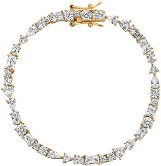 Lili Claspe Mavis Tennis Bracelet in Gold at Nordstrom, Size 6.5