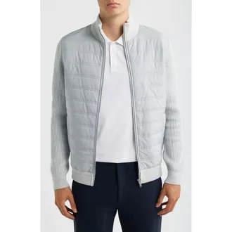 Reiss Townsend Bomber Jacket in Soft Grey at Nordstrom, Size Xx-Large