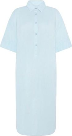 Knowledge Cotton Apparel Organic Cotton Shirt Dress Kleid f&uuml;r Damen | grau