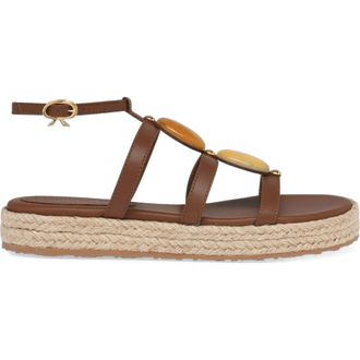 Gianvito Rossi Alicudi Espadrillas in Brown Calf Leather at Nordstrom, Size 38.5