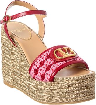Valentino Vlogo Signature Leather Sandal