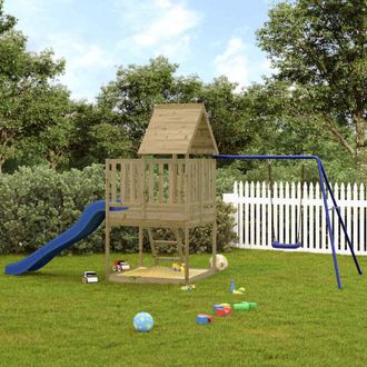 vidaXL Parque Infantil De Exterior Madera De Pino Impregnada Vidaxl