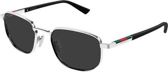 Gucci Grey Rectangular Mens Sunglasses GG2093S 001 54