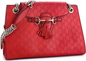 Gucci Emily Chain Flap Shoulder Bag Guccissima Leather Large (Authentic Pre-Loved)