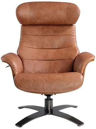 Angel Cerdá Drehbarer Echtleder Relaxsessel Oslo - Hellbraun