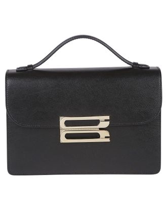 Victoria Beckham Dorian Black Calf Leather Shoulder Bag