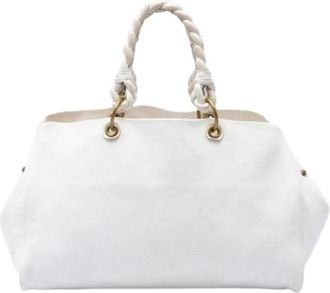Bottega Veneta Pre-owned Canvas totes - Dames - Vintage Handtas - Wit - ONE Size - Vintage