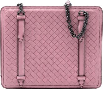 Bottega Veneta Pre-owned Shoulder Bags, female, Pink, Size: ONE SIZE Pre-owned Leather Top Handle Bag