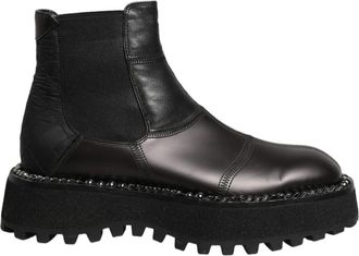 Dolce & Gabbana Slip On Chelsea Boots - Heren - Veterlaarzen - Zwart - 39 EU - Leer - Schoenen