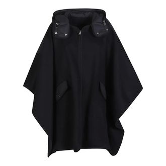 Moncler Capes, female, Black, Size: ONE SIZE Hooded Cape