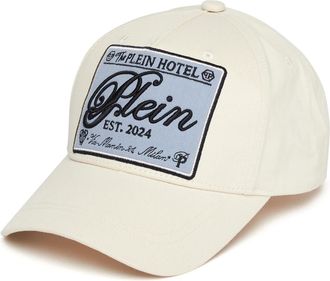 Philipp Plein Baseball Cap Label - unisex - Petten - Beige - ONE Size - Katoen - Accessoires