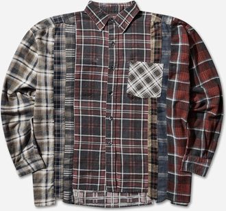 Needles Men s 7 Cuts Wide Flannel Shirt Multicolor