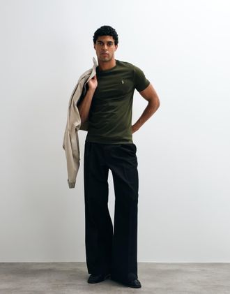 Polo Ralph Lauren t-shirt slim fit in verde oliva chiaro