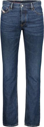 Diesel Donkerblauwe Straight High Waist Jeans - Heren - Regular Fit Jeans - Blauw - W28 - Katoen - Jeans
