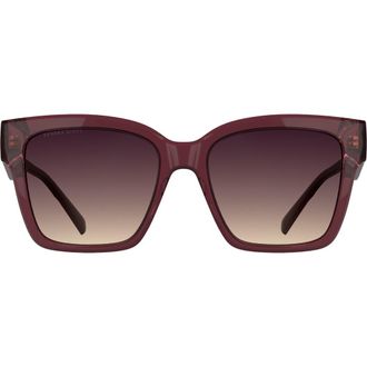 Kendra Scott Dira 56mm Rectangular Sunglasses in Cyclamen at Nordstrom