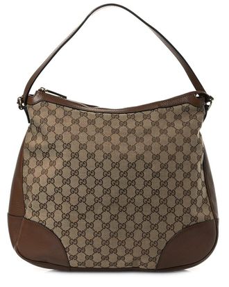 Gucci Brown Gg Canvas Soft Gg Monogram Large Margaux Hobo (Authentic Pre- Loved)