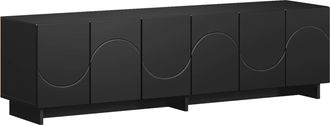 vidaXL Soporte De Tv 140 X 34,5 X 40 Cm Negro Madera De Ingenier&iacute;a Vidaxl