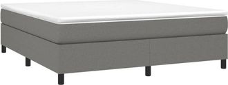 vidaXL Cama sin colchón de tela gris oscuro 180x200 cm Vidaxl