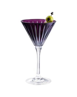 Barski Set Of 6 Colored Martini Cocktail Glasses